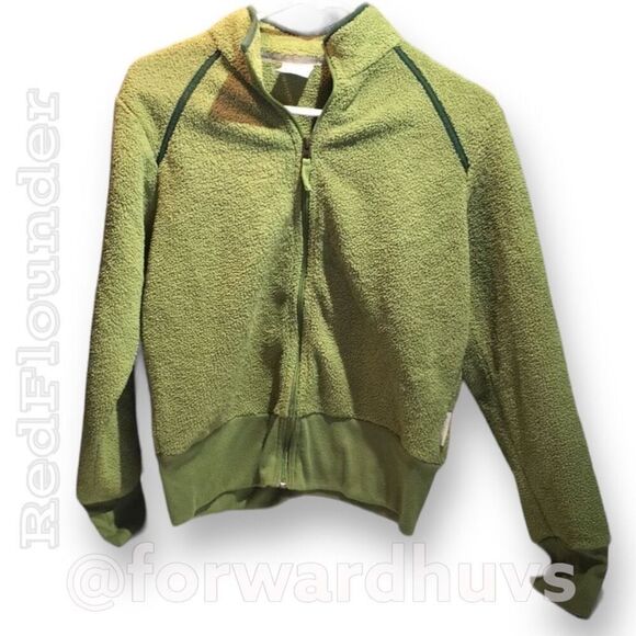Columbia Fleece Full Zip Jacket - Olive Green - Size Large - Picture 1 of 13
